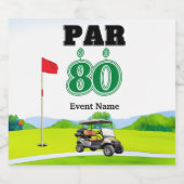 Étiquettes Pour Bouteilles De Vin Mousseux Golf Party 80e anniversaire (Étiquettes simples)