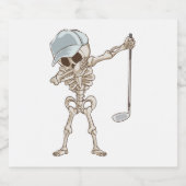 Étiquettes Pour Bouteilles De Vin Mousseux Golf Skeleton (Étiquettes simples)