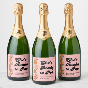 Étiquettes Pour Bouteilles De Vin Mousseux Groovy Elle est prête à dépoussiérer la rose pouss