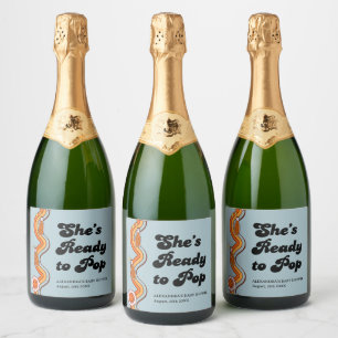 Étiquettes Pour Bouteilles De Vin Mousseux Groovy Elle est prête à faire sauter la poussière