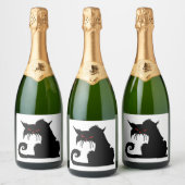 Étiquettes Pour Bouteilles De Vin Mousseux Grumpy cat    (Bouteilles)