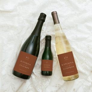 Étiquettes Pour Bouteilles De Vin Mousseux HARMONIE Mariage en terre cuite