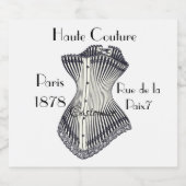 Étiquettes Pour Bouteilles De Vin Mousseux Haute Couture Corset Thunder_Cove (Étiquettes simples)