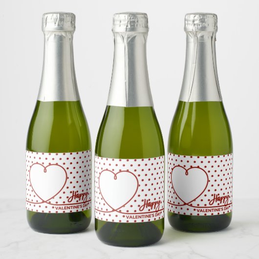 Étiquettes Pour Bouteilles De Vin Mousseux Heureuse Sainte-Valentin Mini Sparkling Vin Étique (Bouteilles)