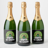Étiquettes Pour Bouteilles De Vin Mousseux Heureux Go Lucky (Bouteilles)