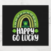 Étiquettes Pour Bouteilles De Vin Mousseux Heureux Go Lucky (Étiquettes simples)