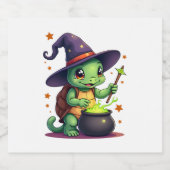 Étiquettes Pour Bouteilles De Vin Mousseux Hocus Shellcus Turtle (Étiquettes simples)