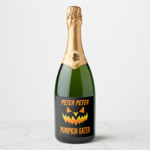 Étiquettes Pour Bouteilles De Vin Mousseux Hommes Peter Peter Citrouille Manger Couples d'Hal