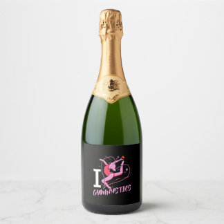 Étiquettes Pour Bouteilles De Vin Mousseux I Love Gymnastique