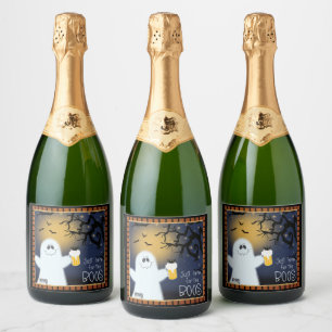 Étiquettes Pour Bouteilles De Vin Mousseux Ici pour Boos Funny mignon Ghost Inspirivity