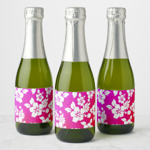 Étiquettes Pour Bouteilles De Vin Mousseux Impression hawaïenne