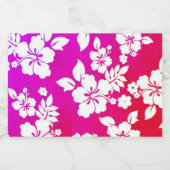 Étiquettes Pour Bouteilles De Vin Mousseux Impression hawaïenne (Étiquettes simples)