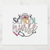 Étiquettes Pour Bouteilles De Vin Mousseux Infirmière école-cadeau (Étiquettes simples)