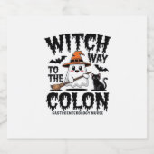 Étiquettes Pour Bouteilles De Vin Mousseux Infirmière Endo Halloween Infirmière gastro-intest (Étiquettes simples)