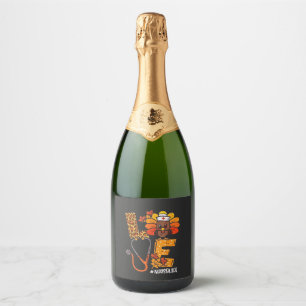 Étiquettes Pour Bouteilles De Vin Mousseux Infirmière reconnaissante Vie Turquie Mignon Thank