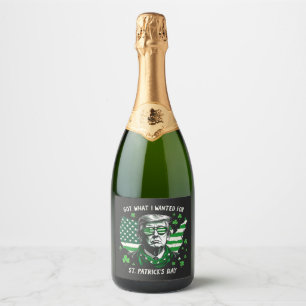 Étiquettes Pour Bouteilles De Vin Mousseux J'ai eu ce que je voulais pour la Saint Patrick's