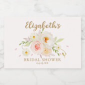 Étiquettes Pour Bouteilles De Vin Mousseux Jardin Chic Floral Fête de Mariage (Étiquettes simples)