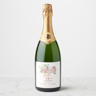 Étiquettes Pour Bouteilles De Vin Mousseux Jardin Floral Love in Bloom Baby Shower Mariage