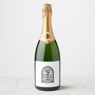Étiquettes Pour Bouteilles De Vin Mousseux Jésus Jour Pluvieux Foi Jésus Jour Pluvieux Foi Ch