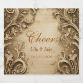 Étiquettes Pour Bouteilles De Vin Mousseux Joli Mariage (Étiquettes simples)