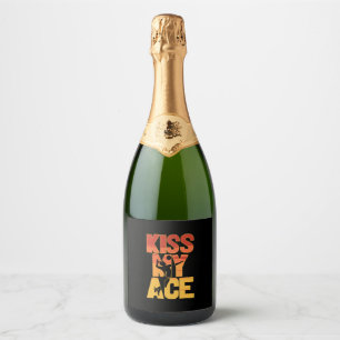 Étiquettes Pour Bouteilles De Vin Mousseux Joueur de volley-ball Kiss My Ace