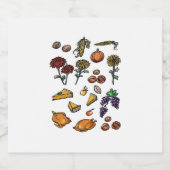 Étiquettes Pour Bouteilles De Vin Mousseux Jour d'Action de grâce attributs automne Classic T (Étiquettes simples)