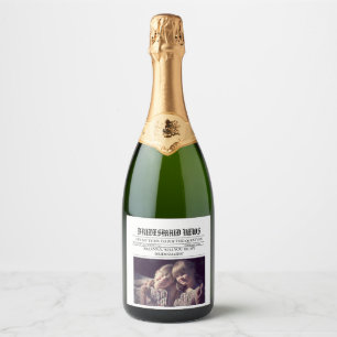 Étiquettes Pour Bouteilles De Vin Mousseux Journal de proposition demoiselle d'honneur + Cart