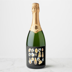 Étiquettes Pour Bouteilles De Vin Mousseux joyeux bee gnome stiker