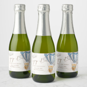 Étiquettes Pour Bouteilles De Vin Mousseux Jumeaux Oursons Attendent Ours en Peluche Pop It Q