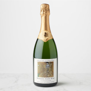 Étiquettes Pour Bouteilles De Vin Mousseux La Dame en or de Gustav Klimt, Adele Bloch-Bauer