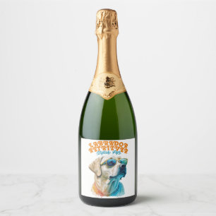 Étiquettes Pour Bouteilles De Vin Mousseux Labrador Retriever Stylish Animaux