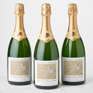 Étiquettes Pour Bouteilles De Vin Mousseux Lac Cranberry, Wanakena, région de la rivière Oswe