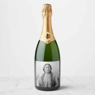 Étiquettes Pour Bouteilles De Vin Mousseux Lakota Leader assis Bull Amérindien