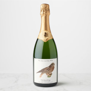 Étiquettes Pour Bouteilles De Vin Mousseux Le hibou à oreilles courtes (Otus palustris) New Y