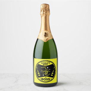 Étiquettes Pour Bouteilles De Vin Mousseux Le plus grand patron du monde