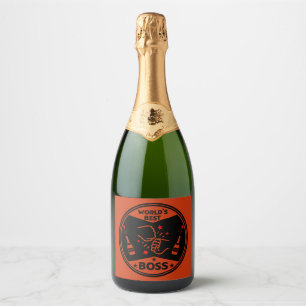 Étiquettes Pour Bouteilles De Vin Mousseux Le plus grand patron du monde