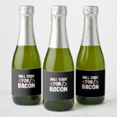 Étiquettes Pour Bouteilles De Vin Mousseux Le Programmeur Va Code Pour Bacon (Bouteilles)