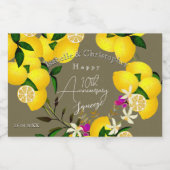 Étiquettes Pour Bouteilles De Vin Mousseux Lemon Squeeze (Étiquettes simples)