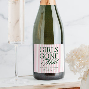 Étiquettes Pour Bouteilles De Vin Mousseux Les filles sont parties au Spa de pyjama léger wee