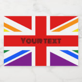 ÉTIQUETTES POUR BOUTEILLES DE VIN MOUSSEUX LGBT UK (Étiquettes simples)