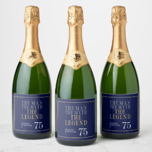 Étiquettes Pour Bouteilles De Vin Mousseux L'Homme Le Mythe La Légende 75e Anniversaire