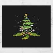 Étiquettes Pour Bouteilles De Vin Mousseux Lights de Noël (Étiquettes simples)