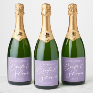 Étiquettes Pour Bouteilles De Vin Mousseux Lila Violet Mariage Fête Personnalisé