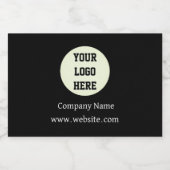 Étiquettes Pour Bouteilles De Vin Mousseux Logo Personnalisé Entreprise Black Business Entrep (Étiquettes simples)