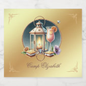 Étiquettes Pour Bouteilles De Vin Mousseux Luxe Gold Camp Bride Bachelorette Week-end (Étiquettes simples)