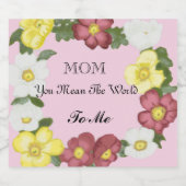 Étiquettes Pour Bouteilles De Vin Mousseux Magnifique Rose sauvage modifiable (Étiquettes simples)