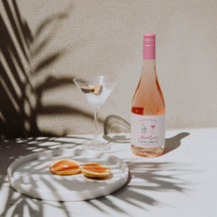 Étiquettes Pour Bouteilles De Vin Mousseux Maillots de bain dessinés à la main et enterrement