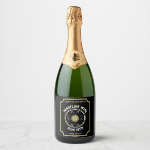 Étiquettes Pour Bouteilles De Vin Mousseux Maison Brassé Dandelion Vin personnalisé