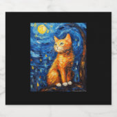 Étiquettes Pour Bouteilles De Vin Mousseux Maman de chat, Papa de chat (Étiquettes simples)