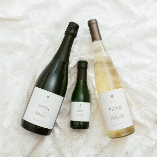 Étiquettes Pour Bouteilles De Vin Mousseux Mariage au palmier OASIS